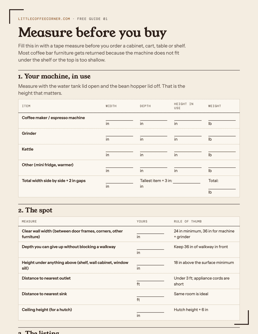 Measure before you buy, page 1